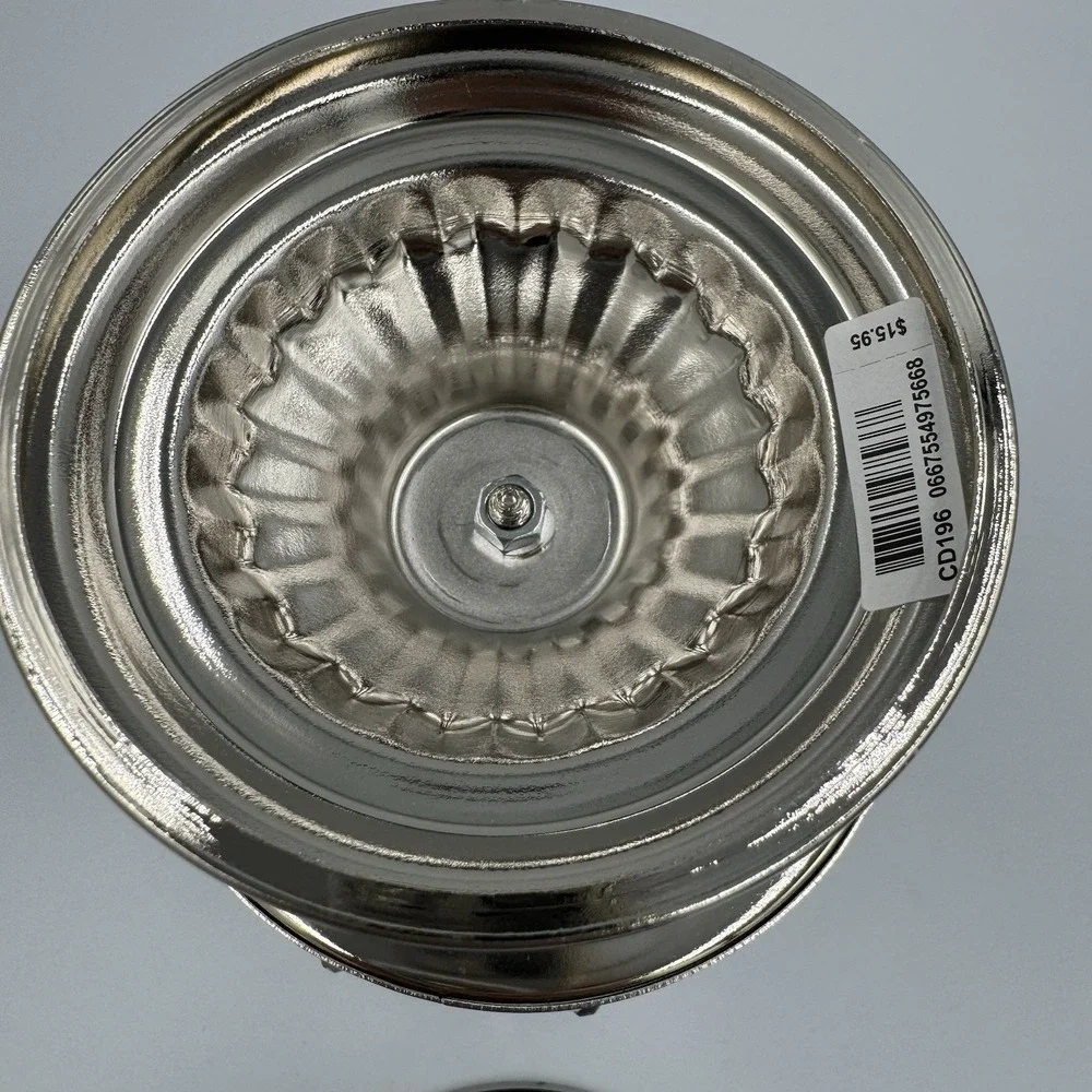 Bath & Body‎ Works SILVER WIRED GEMS PEDESTAL 3-Wick Candle Rainforest Gardenia